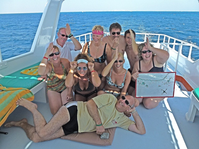 Verrückte Tauchergruppe