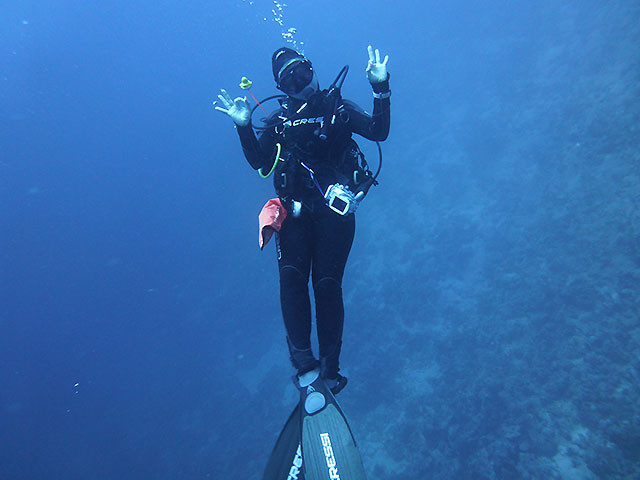 Taucher mit OK Signal