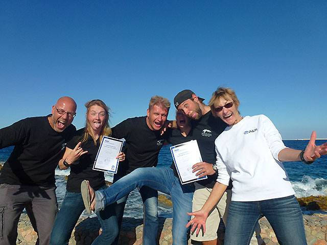 Tauchlehrer freuen sich 