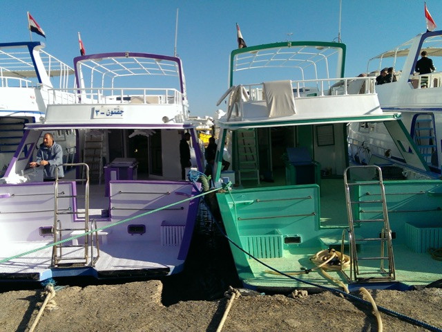 Shahin und Noras im Hafen