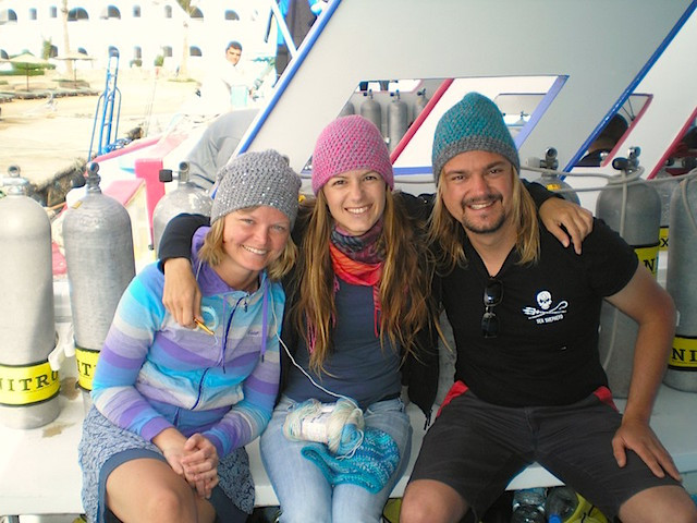 Tauchlehrer mit Mütze