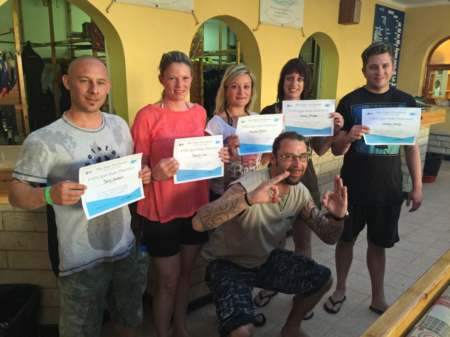 Tauchschüler Kursabschluss