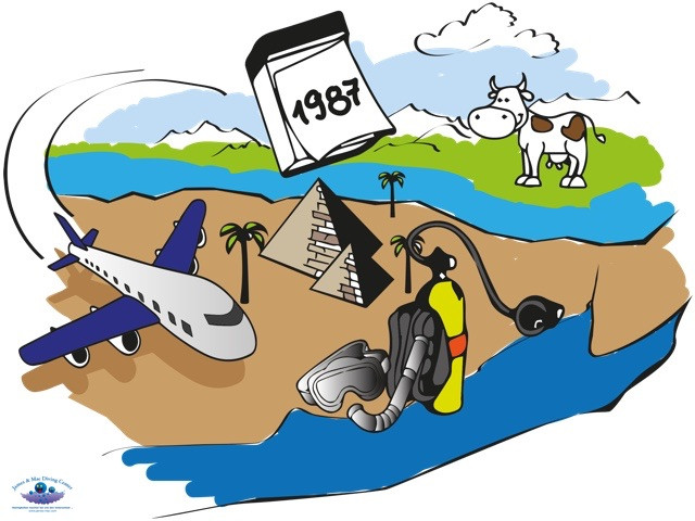 Flugzeug mit Pyramide