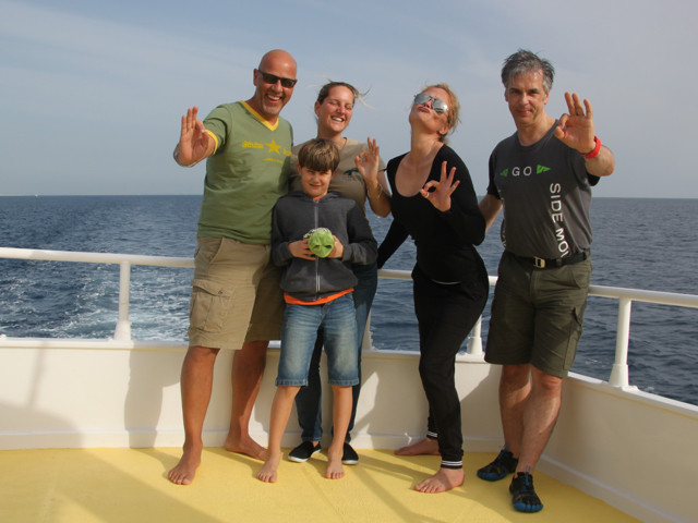 Tauchergruppe an Bord